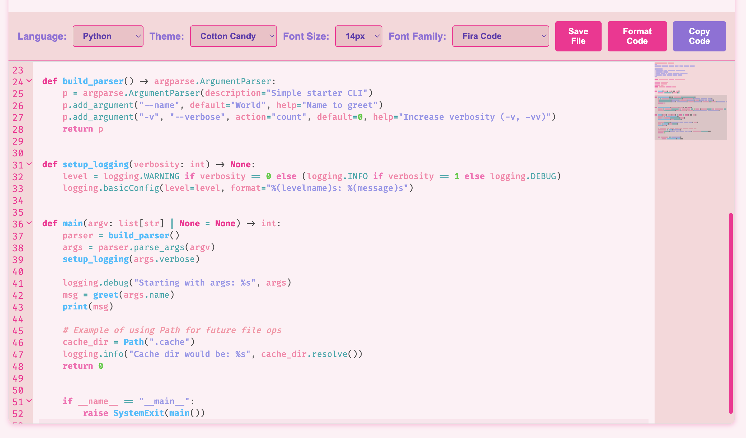 Cotton Candy Editor Screenshot